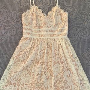 “Love Me Forever” white lace dress